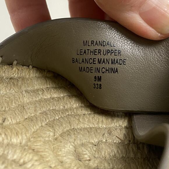 Marc Fisher Sandals 9 Platform Espadrille Brown Leather Ankle Strap Boho Randall - Picture 11 of 12